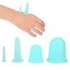 4pcs Silicone Gel Facial Cupping Set,Vacuum Massage Cup Kit,Vaccum Facial Massager Cupping Cup Face Lifting Firming Care for Body Face Neck Back Eye(Green) view 2
