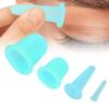 4pcs Silicone Gel Facial Cupping Set,Vacuum Massage Cup Kit,Vaccum Facial Massager Cupping Cup Face Lifting Firming Care for Body Face Neck Back Eye(Green) view 3