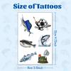20 Sheets(120PCS) Gone Fishing Fish Temporary Tattoos Gone Fishing Party Favor for Birthday Party Supplies Fishing Party Decorations, Fathers Day, Retirement, Baby Shower for Kids Boys Adults view 3