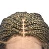 Braided Wig For Black Women Swiss Lace Front Braids Wigs Hand Tied Twist Braiding Wig With Baby Hair Natural Hairline Premium Quality Kanekalon Synthetic Braided Wigs For Black Women (LL602327F, #1B/27T) view 3