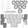 48 Pcs 8 Sets Bridesmaid Proposal Gifts Bulk Wedding Will You Be My Maid of Honor Matron of Honor Bridal Shower Makeup Bags Scrunchies Bracelets Cards for Wedding Bridesmaids(Grey) view 1