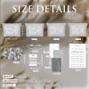 48 Pcs 8 Sets Bridesmaid Proposal Gifts Bulk Wedding Will You Be My Maid of Honor Matron of Honor Bridal Shower Makeup Bags Scrunchies Bracelets Cards for Wedding Bridesmaids(Grey) view 2