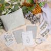 48 Pcs 8 Sets Bridesmaid Proposal Gifts Bulk Wedding Will You Be My Maid of Honor Matron of Honor Bridal Shower Makeup Bags Scrunchies Bracelets Cards for Wedding Bridesmaids(Grey) view 3