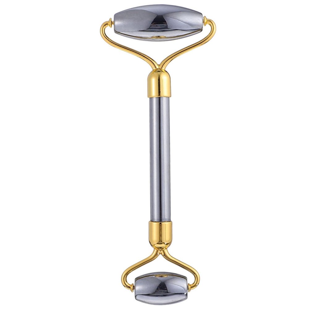 FRCOLOR Double- Facial Roller for Skin Care Natural Stone Massaging Roller for and Wrinkles Dual-sided Tool for Relaxation and for Face Eyes and Neck