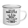 Flairy Land Hair Stylist Camper Mug 12oz - A New Hair Style - Hair Stylist Gift Beautician Hairdresser Salon Barber Hairdo Cosmetoloist Scissors Blower view 1
