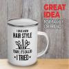 Flairy Land Hair Stylist Camper Mug 12oz - A New Hair Style - Hair Stylist Gift Beautician Hairdresser Salon Barber Hairdo Cosmetoloist Scissors Blower view 2