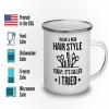 Flairy Land Hair Stylist Camper Mug 12oz - A New Hair Style - Hair Stylist Gift Beautician Hairdresser Salon Barber Hairdo Cosmetoloist Scissors Blower view 3