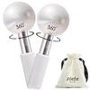 Pfefe 360 Rotating Ice Globes for Face & Eyes, Unbreakable Stainless Steel Cryo Sticks for Beauty Routines, Facials Cold Roller Colling Globes for Puffiness, Wrinkles, Dark Circles, Headaches view 1