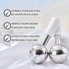 Pfefe 360 Rotating Ice Globes for Face & Eyes, Unbreakable Stainless Steel Cryo Sticks for Beauty Routines, Facials Cold Roller Colling Globes for Puffiness, Wrinkles, Dark Circles, Headaches view 3