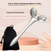 Hysotok Stainless Steel Gua Sha Facial Tools, Face Roller and Gua Sha Set for Facial Massage, Neck, Eyes, Body, Chin Lift, and Skin Tightening (Silver Heart) view 4