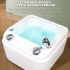 BAYTE Square Footbath Acrylic Massage Footbath Pedicure Spa Bathtub Adjustable Temperature with Pedicure Foot Rest Stress Relief for Fatigue and Tired Feet Salon Massage Equipment. view 2