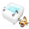 Acrylic Foot Bath Foot Basin Square Footbath Footbath Barrel Foot Bath Adjustable Temperature Bubble Jets Stress Relief for Fatigue and Tired Feet Deep Foot Bath Spa with Massage. view 1