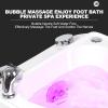 Acrylic Foot Bath Foot Basin Square Footbath Footbath Barrel Foot Bath Adjustable Temperature Bubble Jets Stress Relief for Fatigue and Tired Feet Deep Foot Bath Spa with Massage. view 4