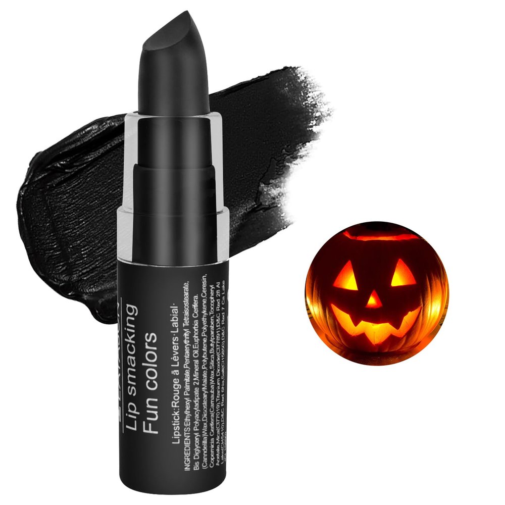 Halloween Makeup Clown Black Cream-Blendable Stick -Eye Black Face Body Paint Stick SFX Makeup Cosplay Costume,Safe Face Paint Nose&Lip Smacking for Eye Black Football,Baseball Sports(Black)