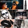 Halloween Makeup Clown Black Cream-Blendable Stick -Eye Black Face Body Paint Stick SFX Makeup Cosplay Costume,Safe Face Paint Nose&Lip Smacking for Eye Black Football,Baseball Sports(Black) view 4