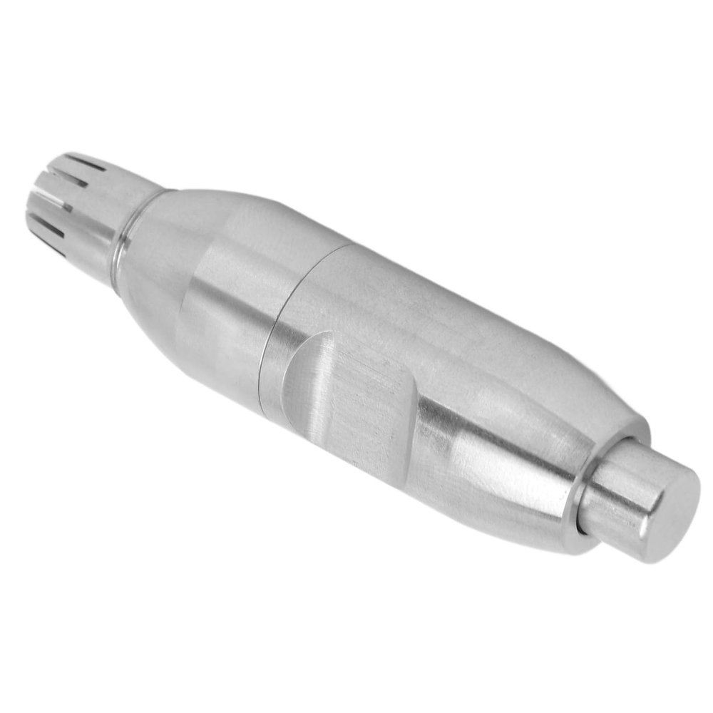 Silver Nose Hair Trimmer, Mini Manual Nose Hair Trimmer for Man, Gentle Nose Ear Hair Removal Tool for Home Office and Travel Use