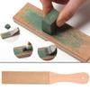 Double Side Leather Strop for Knife Sharpening, Wood Handle Home Sharpening Tool 28 x 4 x 15.5cm view 2