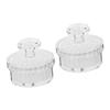 FOMIYES 2pcs Portable Facial Cleaning Brush Multi-Functional Face Scrubber for Deep Cleansing Exfoliating and Massaging for Skin Types Includes Protective Lid Gentle and Facial Care Tool view 1