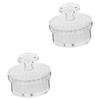 FOMIYES 2pcs Portable Facial Cleansing Brush Manual Face Exfoliator for Deep Cleaning and Massage Lightweight and Travel-Friendly Skin Care Tool for Skin Types view 1