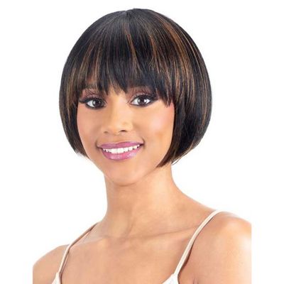 Free Tress Shake N Go Legacy Human Hair Blend Wig Denver (2 DARK BROWN)