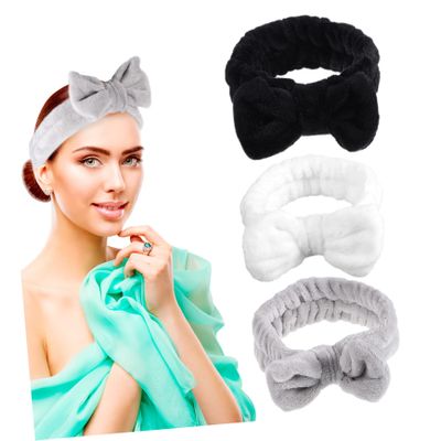 FOMIYES 3 Pack Women Suit Spa Headband Set Face Wash Headband Set for Skincare