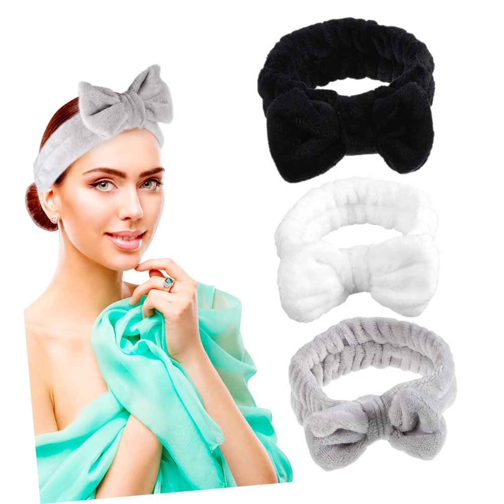 FOMIYES 3 Pack Women Suit Spa Headband Set Face Wash Headband Set for Skincare