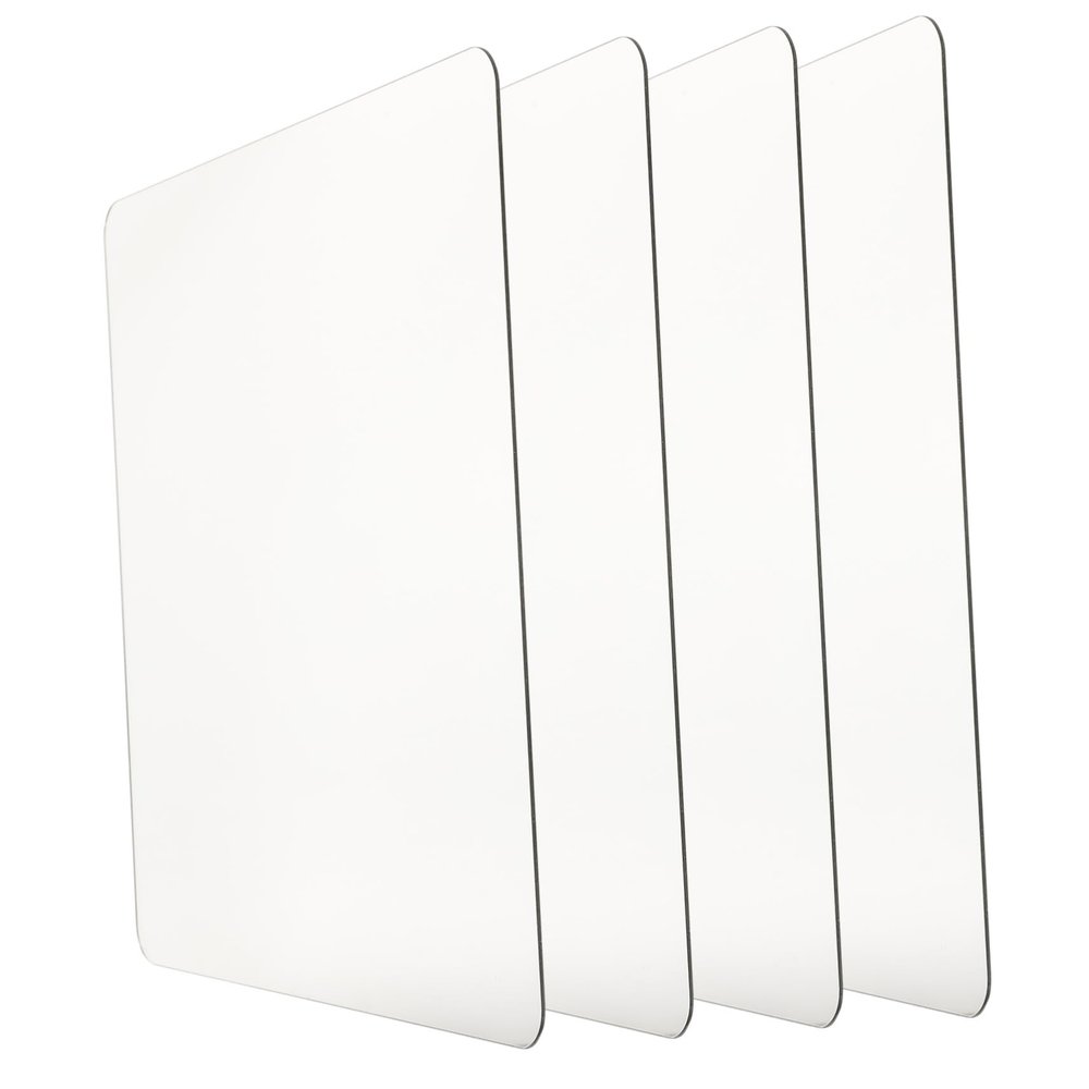 FOMIYES 4pcs Soft Mirror Wallpaper Sticker Wall-Mounted Mirrors Square s Vanity Tile Stick on s Shatterproof Wall Full Length Tiles Self Adhesive