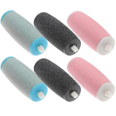 6pcs Extra Coarse Hard Skin Remover Replacement Roller Heads Foot Care Tool Compatible Electronic Foot File