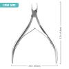 Kootinn 2 Packs Nail Cuticle Trimmer Professional Cuticle Cutter Stainless Steel Cuticle Nippers with Double Spring Cuticle Clippers Pedicure Manicure Tools for Fingernails and Toenails (Silver) view 3