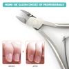 Kootinn 2 Packs Nail Cuticle Trimmer Professional Cuticle Cutter Stainless Steel Cuticle Nippers with Double Spring Cuticle Clippers Pedicure Manicure Tools for Fingernails and Toenails (Silver) view 4