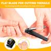 BEZOX Toe Nail Clippers for Men - Straight Blade Toenail Clipper and Curved Blade Fingernail Clippers - Premium Nail Trimmer Cutter for Thick Nails for Seniors - Black view 3