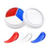 Red White Blue Face Paint - 3 Colors 12g USA American Flag Patriotic Stripe Fan Brush Stick, Face and Body Paint for 4th of July Independence Day, Halloween Cosplay Makeup, Sports Events Party Stuff view 1