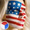 Red White Blue Face Paint - 3 Colors 12g USA American Flag Patriotic Stripe Fan Brush Stick, Face and Body Paint for 4th of July Independence Day, Halloween Cosplay Makeup, Sports Events Party Stuff view 4