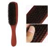 1 Pcs Small Travel Men's Mustache and Facial Beard Brush,Boar Bristle Beard and Mustache Brush for MenErgonomic Grip Wood Handle view 4