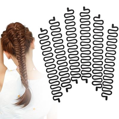 6 Pcs Hair Braiding Tool - Women's Styling Clip, French Twist Braid, Knitting Tool, Sticky Fishbone Hairstyle for Girls & Ladies