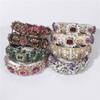 Mokkpeq Handmade Crystal Rhinestone Flower Headbands for Women Girls Thick Hair Bridal Vintage Diamond Hairband view 2