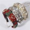 Mokkpeq Handmade Crystal Rhinestone Flower Headbands for Women Girls Thick Hair Bridal Vintage Diamond Hairband view 3