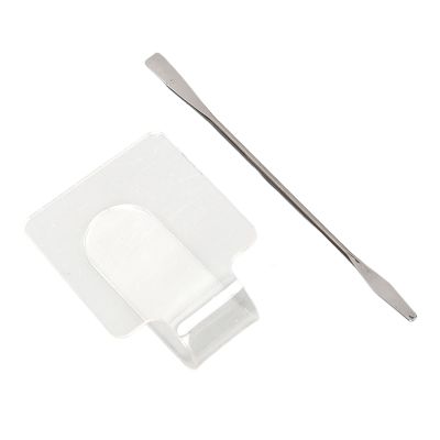 Cosmetic Acrylic Mixing Palette, Transparent Mixing Palette, Makeup Mixing Tray with Makeup Spatula for Mixing Foundation, Spatula Set Nail Art Painting Mixed Color Palette for Nail Art Beauty Salon