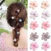 10Pcs Small Mini Metal Hair Clips with Flower Design and Crystals - Cute Barrettes for Girls, Kids' Bangs, and Women's Hair Accessories view 1
