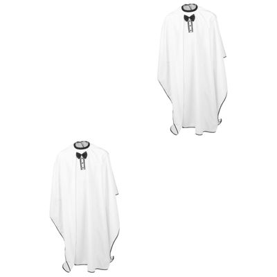 Beaupretty 2pcs Barber Cape Unisex Haircutting Salon Gown Flexible Adult Hair Cutting Cape Bow Tie Design Non-sticky for Comfortable Styling