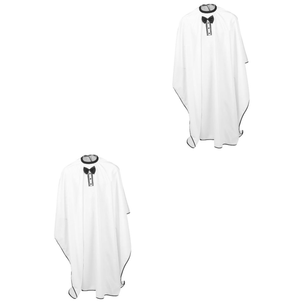 Beaupretty 2pcs Barber Cape Unisex Haircutting Salon Gown Flexible Adult Hair Cutting Cape Bow Tie Design Non-sticky for Comfortable Styling