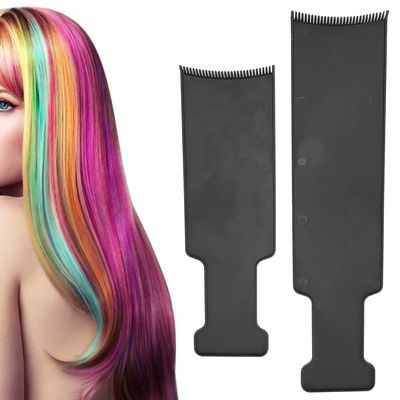 2 Pieces Balayage Highlighting Boards with Teeth Flat Top Comb Board Hair Color Board, Hairdressing Hair Color Board Side Combs
