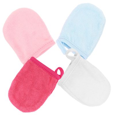 Beavorty 4pcs Cleansing Fingertips Oil Makeup Towels Facial Cleaning Gloves Facial Gloves Facecloths for Washing The Face Deep
