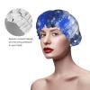 Planet Galaxy Reusable Shower Cap For Women,Double Splashproof Shower Cap,Large Size For All Hair Lengths view 4