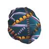 Dna Chain Photo Reusable Shower Cap For Women,Double Splashproof Shower Cap,Large Size For All Hair Lengths view 2