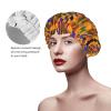African Tribal Ethnic Texture Reusable Shower Cap For Women,Double Splashproof Shower Cap,Large Size For All Hair Lengths view 4