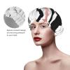 Abstract Triangle Striped Reusable Shower Cap For Women,Double Splashproof Shower Cap,Large Size For All Hair Lengths view 4