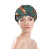 Lodge Bear Deer Fishes Reusable Shower Cap For Women,Double Splashproof Shower Cap,Large Size For All Hair Lengths view 3