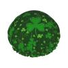 Background St Patrick'S Day Glitter Reusable Shower Cap For Women,Double Splashproof Shower Cap,Large Size For All Hair Lengths view 1