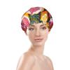 Fruit Picture-Standard Reusable Shower Cap For Women,Double Splashproof Shower Cap,Large Size For All Hair Lengths view 3